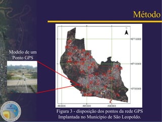Método Figura 3 - disposição dos pontos da rede GPS Implantada no Município de São Leopoldo. Modelo de um Ponto GPS 