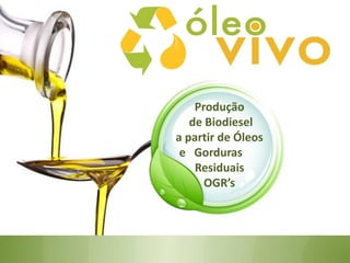 Produção
de Biodiesel
a partir de Óleos
e Gorduras
Residuais
OGR’s

 