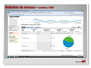 Relatório de acessos –  outubro / 2007 