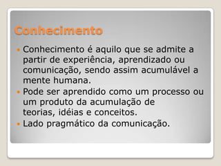 Projeto 3 –  Conhecimento