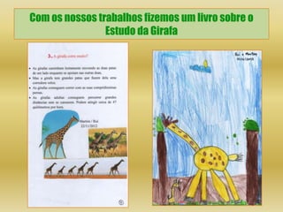Com os nossos trabalhos fizemos um livro sobre o
                Estudo da Girafa
 