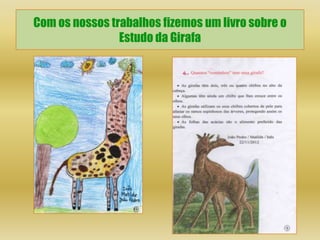 Com os nossos trabalhos fizemos um livro sobre o
                Estudo da Girafa
 