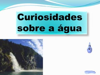 Curiosidades
sobre a água
 