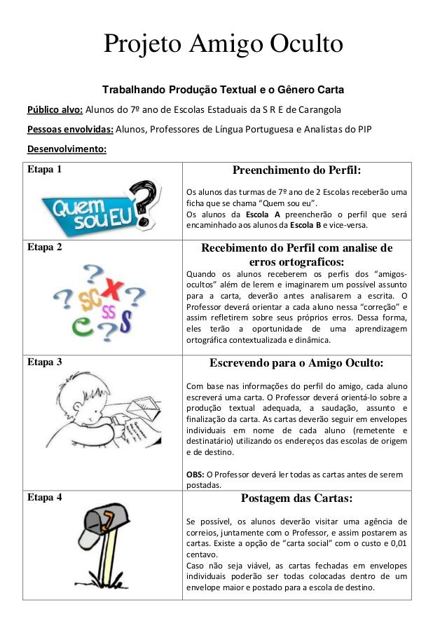 Projeto amigo oculto
