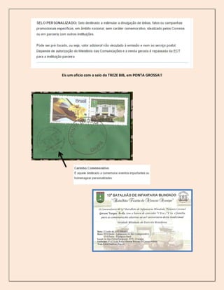 Eis um oficio com o selo do TREZE BIB, em PONTA GROSSA!!
 