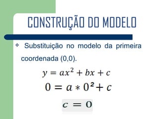 CONSTRUÇÃO DO MODELO
    Substituição no modelo da primeira
    coordenada (0,0).
 