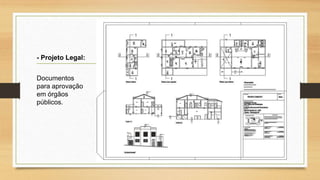 Documentos
para aprovação
em órgãos
públicos.
- Projeto Legal:
 