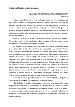 Projeto balaiada | DOC