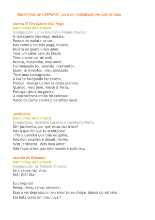 Projeto carnaval