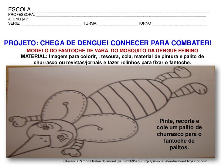 projeto chega de dengue conhecer para combater simone helen drumond