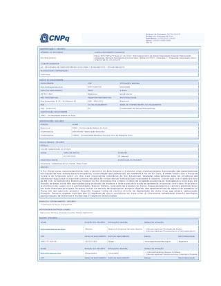 Número do Processo: 561784/2010-8
                                                                                                                       Nome: Ecio Rodrigues da Silva
                                                                                                                       Data Envio: 07/09/2010 1:09:49
                                                                                                                       Setor: COAGR/CGAPB/DABS
                                                                                                                       CA: 04


IDENTIFICAÇÃO - PROJETO
 NÚMERO DO PROCESSO                                              LINHA DE FOMENTO/CHAMADA
                                                                 Edital MCT/CNPq/CT-Agro nº 26/2010 - Reflorestamento em Áreas Degradadas Visando Restauração
 561784/2010-8                                                   Ambiental, Serviços Ecológicos e Outros Usos / Edital 26/2010 - Chamada 1 - Propostas Individuais (valor
                                                                 máximo de R$ 100.000,00)

 COMITÊ ASSESSOR
 04 - PROGRAMA DE CIENCIA E TECNOLOGIA PARA O AGRONEGOCIO - CT AGRONEGOCIO
 MODALIDADE CONTRATAÇÃO

 Individual


DADOS DO SOLICITANTE
 PROPONENTE                                             CPF                                TITULAÇÃO MÁXIMA

 Ecio Rodrigues da Silva                                63571064704                        Doutorado
 DATA DE NASCIMENTO                                     SEXO                               E-MAIL
 28/05/1960                                             Masculino                          ecio@ufac.br

 END RESIDENCIAL                                        TELEFONE RESIDENCIAL               NACIONALIDADE
 Rua Amazonas, N. 61 - Rio Branco AC                    068 - 39012521                     Brasileiro
 FAX                                                    CA DE JULGAMENTO                   ÁREA DE CONHECIMENTO DO JULGAMENTO

 068 - 32441534                                         04                                 Conservação de Bacias Hidrográficas
 INSTITUIÇÃO PROPONENTE

 UFAC - Universidade Federal do Acre


INSTITUIÇÕES - PROJETO
 FUNÇÃO                                NOME
 Executora                             UFAC - Universidade Federal do Acre

 Colaboradora                          ANDIROBA - Associação Andiroba

 Colaboradora                          UNESP - Universidade Estadual Paulista Júlio de Mesquita Filho


DADOS GERAIS - PROJETO
 TÍTULO

 CILIAR CABECEIRAS DO PURUS
 SIGLA                     DATA DE INÍCIO                                               DURAÇÃO
                           01/09/2010                                                   36 mês(es)

 PALAVRAS CHAVE                                                                         HOME PAGE DO PROJETO
 Amazonia; Cabeceiras do Rio Purus; Mata Ciliar;
 RESUMO

 O Rio Purus corta, transversalmente, todo o território do Acre durante o momento mais importante para manutenção das características
 ecológicas de sua imensa bacia hidrográfica: consolidação das cabeceiras, da nascente à foz do Rio Iaco. É nesse trecho que o Purus se
 forma e se consolida como um dos mais importantes tributários do Rio Amazonas. Degradar essa extensa área de influência das
 cabeceiras significará comprometimentos variados às outras bacias hidrográficas localizadas à jusante. Ocorre que com o asfaltamento
 da BR 364, no sentido Rio Branco a Cruzeiro do Sul (fronteira com o Peru) o vetor de ocupação produtiva do Acre assumiu novo eixo, em
 direção às áreas ainda não exploradas para produção de madeira e onde a pecuária ainda se apresenta incipiente, como caso do primeiro
 município a ser ligado com a pavimentação, Manuel Urbano, localizado às margens do Purus. Nessa perspectiva o projeto pretende atuar
 em duas diretrizes principais. Primeiro iniciar um estudo de diagnóstico, pioneiro diga-se, das características da mata ciliar presente no
 Purus em seu percurso acreano. Segundo mapear todos os trechos críticos de degradação de mata ciliar que exigem restauração
 florestal. Terceiro mapear matrizes das 20 espécies de maior ocorrência na mata ciliar. E, finalmente, estabelecer sistema fenológico
 para produção de sementes e mudas das 20 espécies selecionadas.

ÁREAS DO CONHECIMENTO - PROJETO
 Conservação de Bacias Hidrográficas

ATIVIDADE ECONÔMICA (CNAE):
Agricultura, Pecuária, Produção Florestal, Pesca e Aqüicultura

EQUIPE - PROJETO

 NOME                                               FUNÇÃO NO PROJETO         TITULAÇÃO MÁXIMA                        ÁREAS DE ATUAÇÃO


 Domingos Ramos de Assis                             Técnico                   Ensino Profissional de nível técnico   - Ciências Agrárias/Produção de Mudas
                                                                                                                      - Ciências Agrárias/Florestamento e Reflorestamento

 CPF                                                DATA DE NASCIMENTO PAÍS DE NASCIMENTO                             EMAIL                             NACIONALIDADE

 484.777.616-04                                      26/03/1961                Brasil                                 domingos@andiroba.org.br           Brasileiro


 NOME                                               FUNÇÃO NO PROJETO         TITULAÇÃO MÁXIMA                        ÁREAS DE ATUAÇÃO
                                                                                                                       - Ciências Agrárias/Manejo Florestal
 Edmilson Santos Cruz                                Pesquisador               Doutorado
                                                                                                                      - Ciências Agrárias/Dendrometria e Inventário Floresta

 CPF                                                DATA DE NASCIMENTO PAÍS DE NASCIMENTO                             EMAIL                             NACIONALIDADE
 