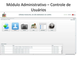 Módulo Administrativo – Controle de 
Usuários 
 