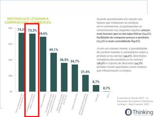 S42
E-commerce Trends 2017 – O
Panorama do Comércio Eletrônico
no Brasil - Rock Content. 2017
 