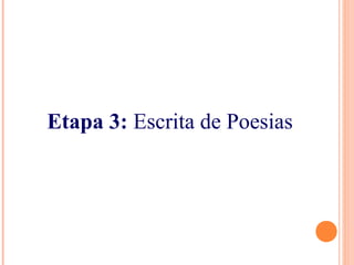 Etapa 3: Escrita de Poesias
 
