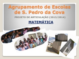 Agrupamento de Escolas 
de S. Pedro da Cova 
PROJETO DE ARTICULAÇÃO (2013/2014) 
MATEMÁTICA 
 