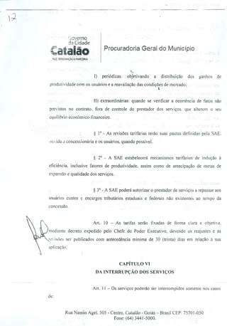 Projeto de concessão da SAE