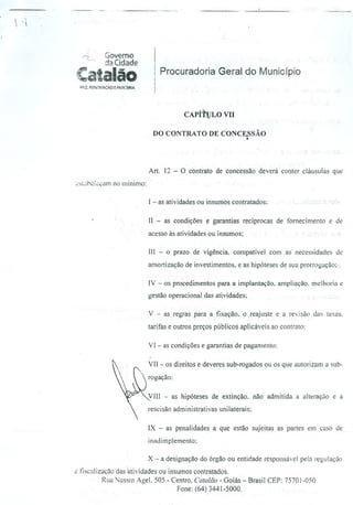 Projeto de concessão da SAE