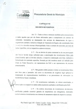 Projeto de concessão da SAE