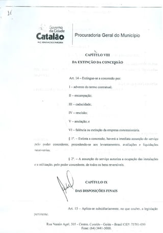 Projeto de concessão da SAE