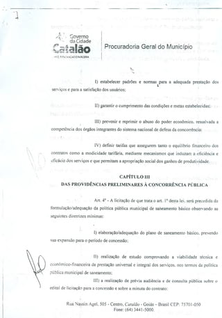 Projeto de concessão da SAE