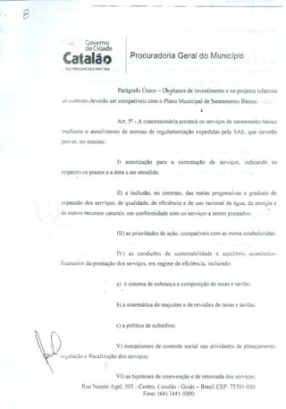 Projeto de concessão da SAE