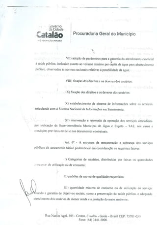 Projeto de concessão da SAE