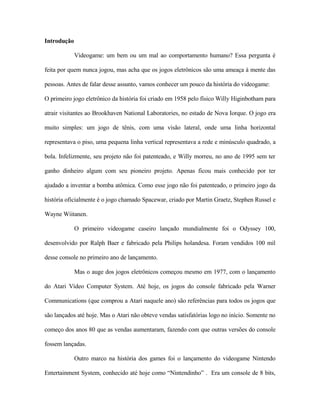 Projeto De Iniciação Cientifica