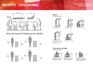 Ana Carolina Junqueira
Andressa Valverde- QUARTO - ERGONOMIA
 