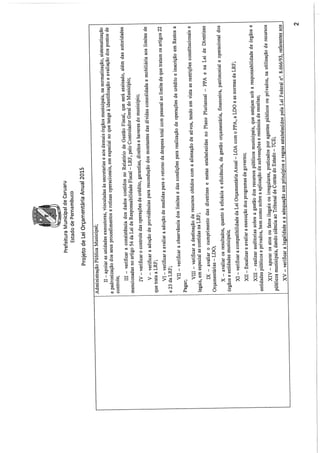 Projeto de lei LOA 2015 Caruaru