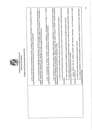 Projeto de lei LOA 2015 Caruaru