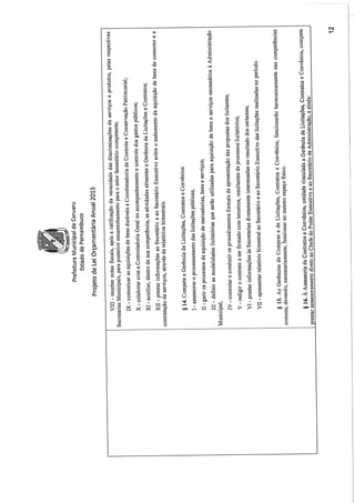 Projeto de lei LOA 2015 Caruaru