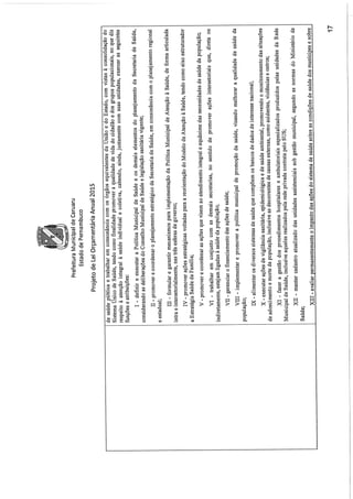 Projeto de lei LOA 2015 Caruaru