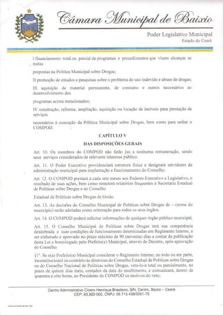 Projeto de lei nº 001.2015