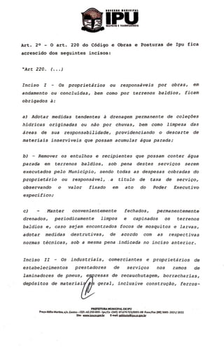 Projeto de lei nº 02/2015