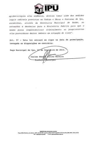 Projeto de lei nº 02/2015