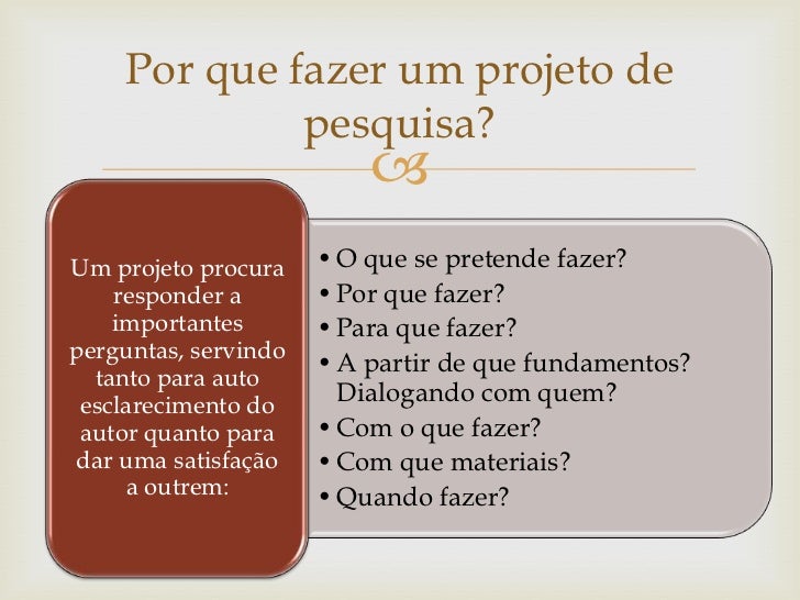Projeto de pesquisa história