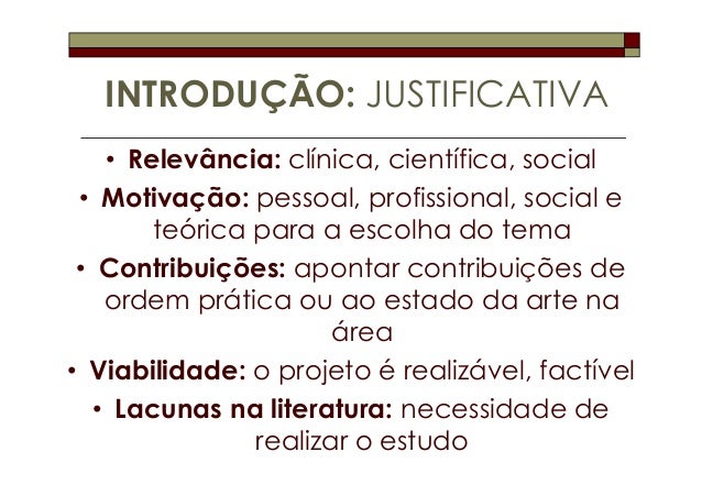 Exemplo De Viabilidade De Um Projeto De Pesquisa