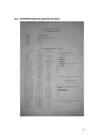 24
19.5 INTERPRETAÇÃO DA ANALISE DE SOLO
 