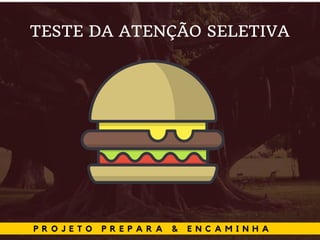 P R O J E T O P R E P A R A & E N C A M I N H A
TESTE DA ATENÇÃO SELETIVA
 