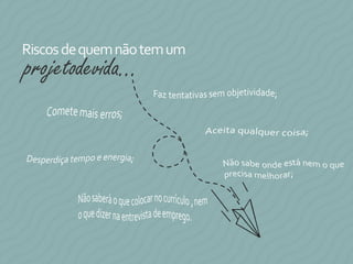 Riscosdequemnãotemum
projetodevida...
 