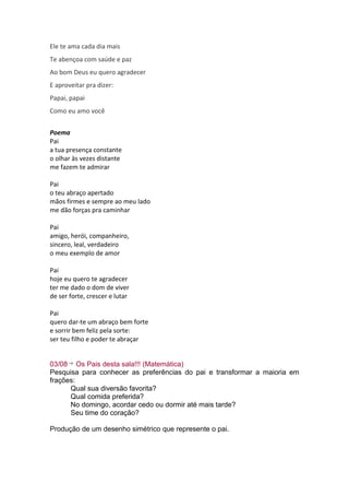 Projeto dia dos pais