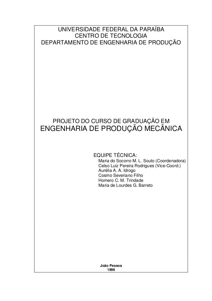 Disciplinas do curso de engenharia de producao