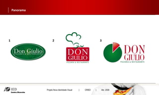 Panorama




1                    2                                          3




               Projeto Nova Identidade Visual   |   CRIED   |   Abr. 2009
 