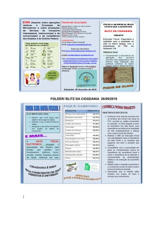 FOLDER/ BLITZ DA CIDADANIA 26/09/2019
:
 