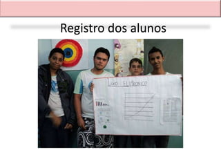 Registro dos alunos
 