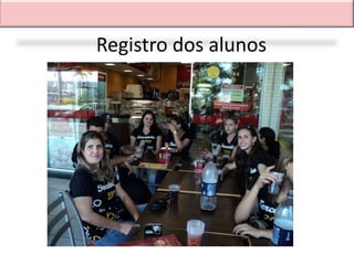 Registro dos alunos
 