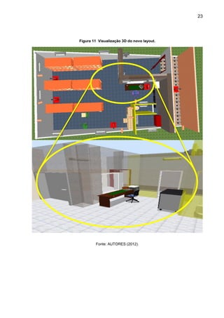 23
Figura 11 Visualização 3D do novo layout.
Fonte: AUTORES (2012).
 