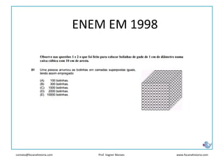 contato@focanahistoria.com www.focanahistoria.comProf. Vagner Moraes
ENEM EM 1998
 
