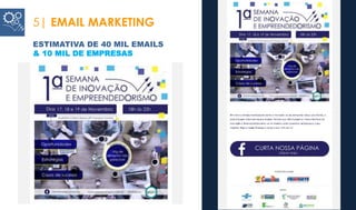 5| EMAIL MARKETING
ESTIMATIVA DE 40 MIL EMAILS
& 10 MIL DE EMPRESAS
 