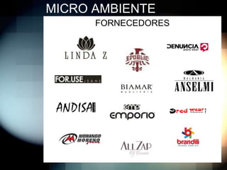 MICRO AMBIENTE
      FORNECEDORES
 